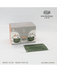 Maskology 幼童襯衫系列 松綠 123mm  (30 片)