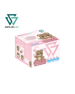 救世立體啤幼兒防護口罩 粉紅色 (30片獨立包裝/盒)(  6-24月寶寶適用)