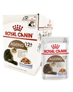 ROYAL CANIN FHN 老年貓12+營養主食濕糧 - 啫喱 (12包盒裝)