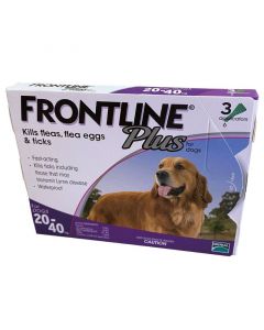 FRONTLINE Plus 20 - 40KG 犬用加強版殺蚤防牛蜱滴劑 (2.68ml x 3pcs)