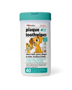 Petkin 天然蘆薈潔牙紙 貓犬合用 (40片裝) 