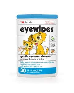 Petkin 天然蘆薈潔眼紙 貓犬合用 - 30片裝 / 80片裝