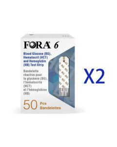 福爾3合1 BG/HCT/Hb試紙 50張 x 兩盒 (REF: FORA-3)
