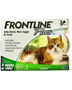 FRONTLINE Plus 加強版貓用殺蚤防牛蜱滴劑 (0.5ml x 3 pcs) 