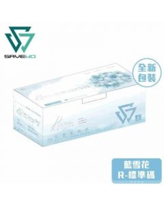 Savewo 3DMASK 花色系列 藍雪花 30片
