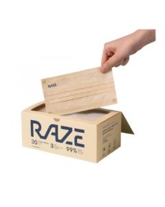 RAZE 3層光觸媒抗菌口罩 (泡沫啡) (30片裝) - 中碼