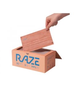 RAZE 3層光觸媒抗菌口罩 (淡柔粉) (30片裝) - 中碼
