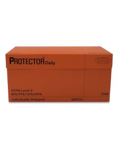 Protector Daily口罩 - 炭焦紅 (30片) (中碼)
