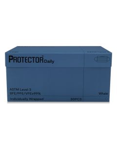 Protector Daily口罩 - 鯨魚藍 (30片)(大碼)